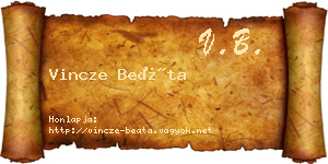 Vincze Beáta névjegykártya